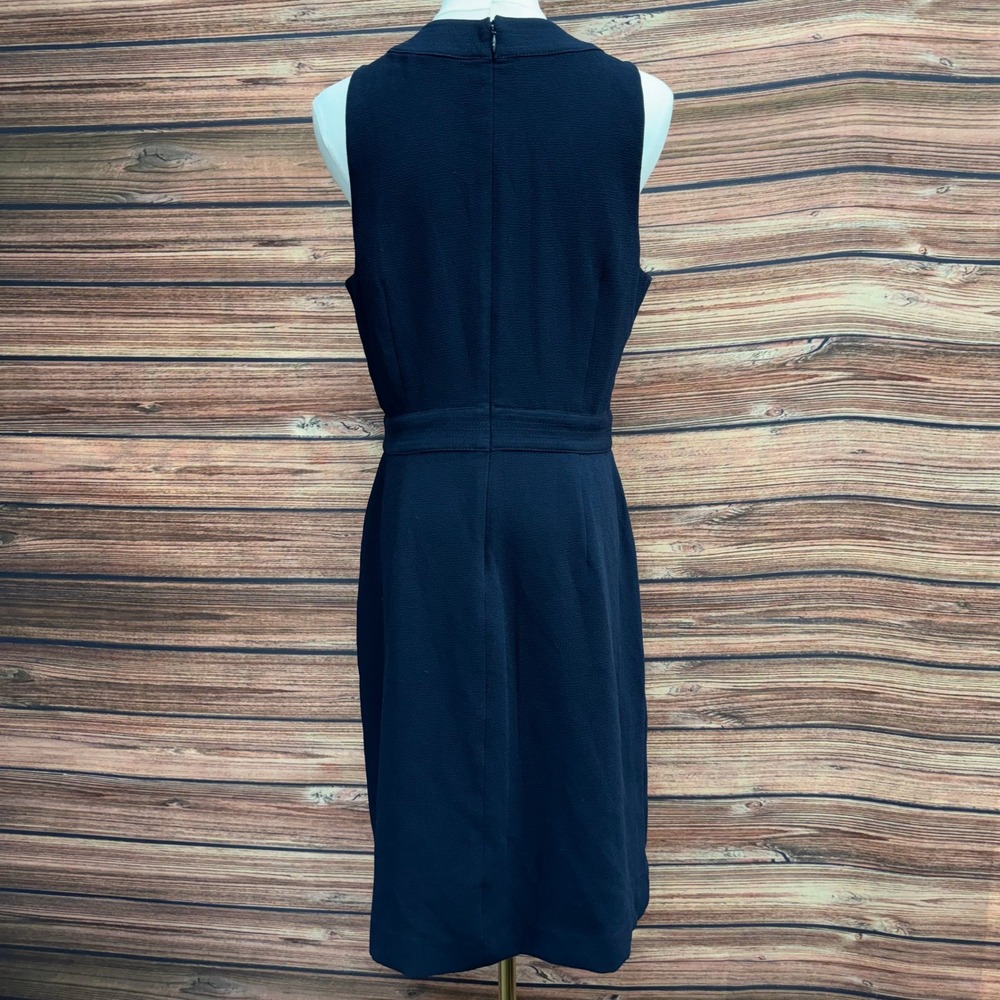 Banana Republic Utility Sheath Dress Womens 8 Navy Sleeveless Button Pocket - Picture 5 of 16